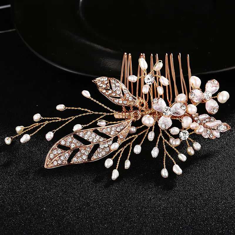 Elegant Bridal Pearl Hair Comb