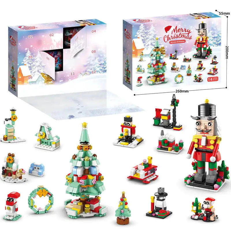 Festive Countdown Building Block Set for Kids 6+