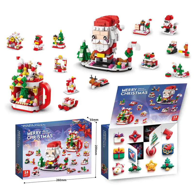 Festive Countdown Building Block Set for Kids 6+