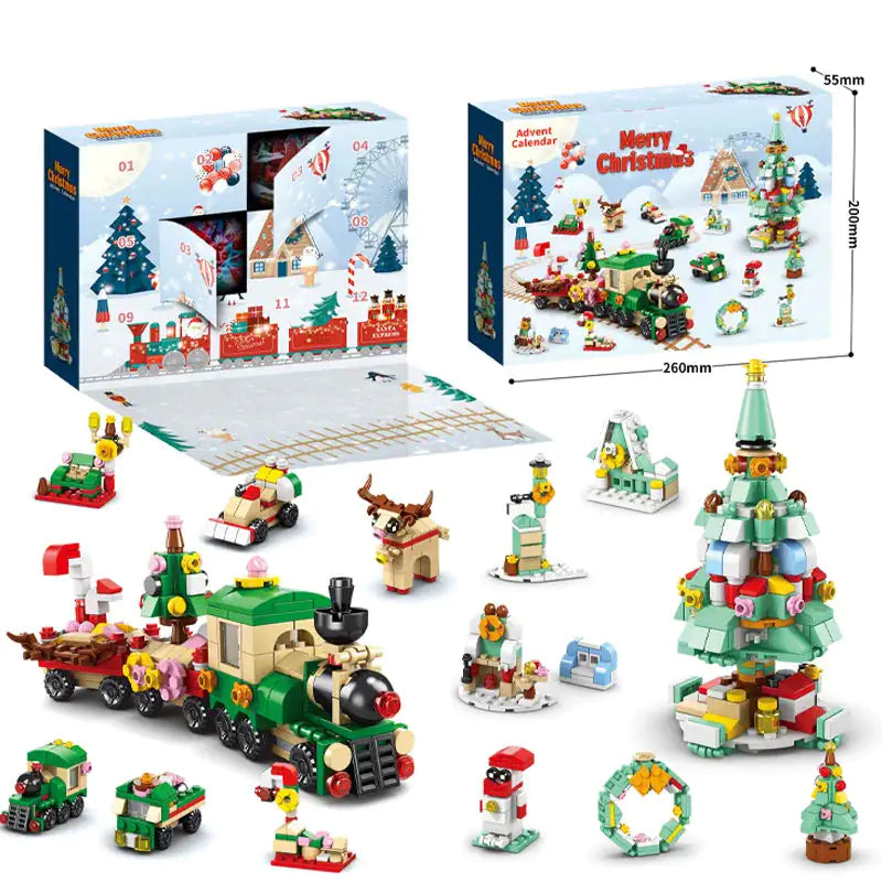 Festive Countdown Building Block Set for Kids 6+