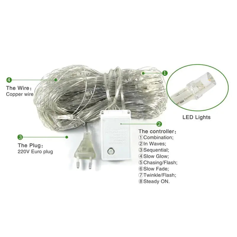 Festive Glow LED Christmas Lights - Starry Night