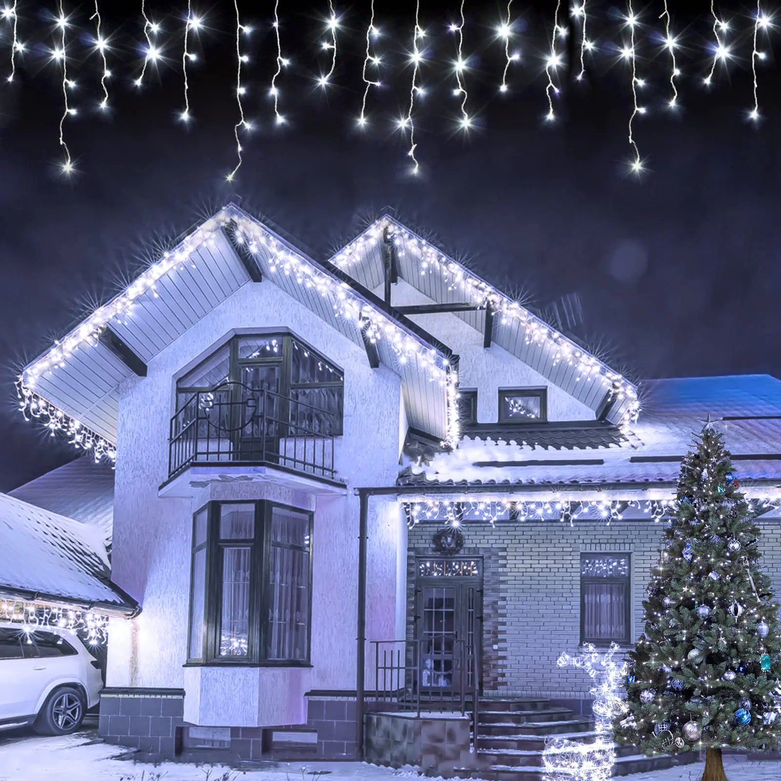 USOKYO Multi-Mode LED Christmas String Lights - 128FT, Outdoor/Indoor