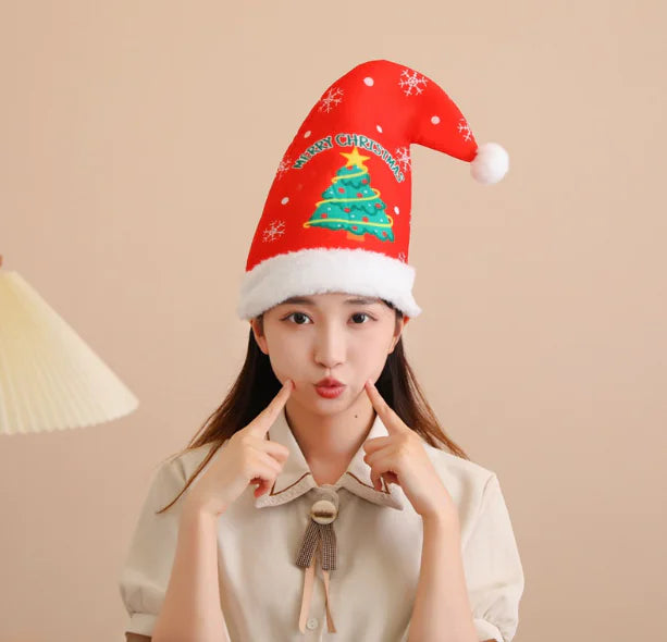 Women's Festive Conical Christmas Cap