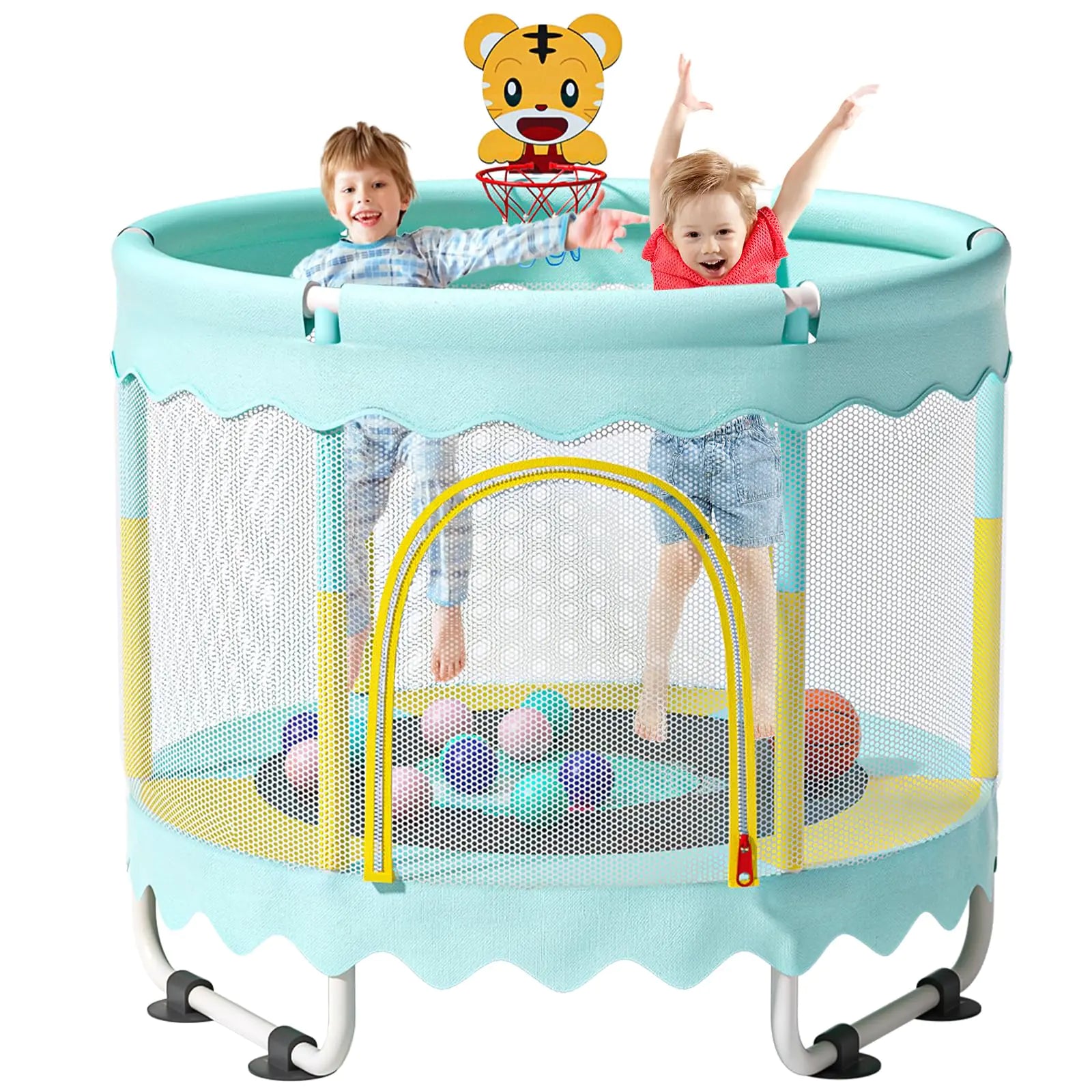 Holyton Kids 60" Safety Trampoline with Accessories - Blue