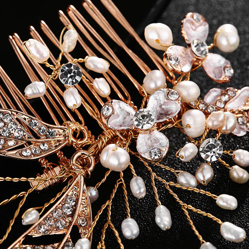 Elegant Bridal Pearl Hair Comb
