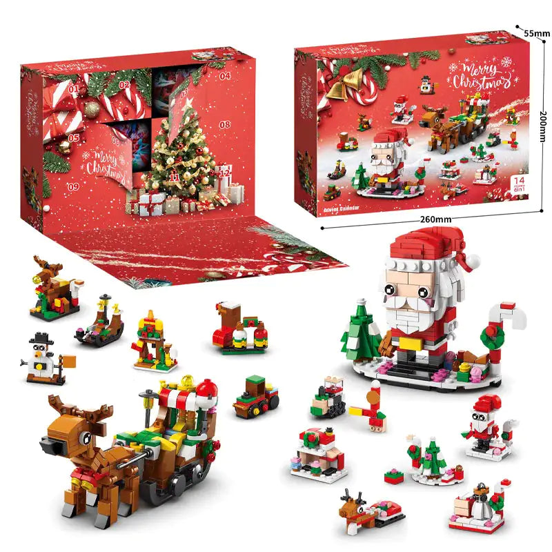 Festive Countdown Building Block Set for Kids 6+