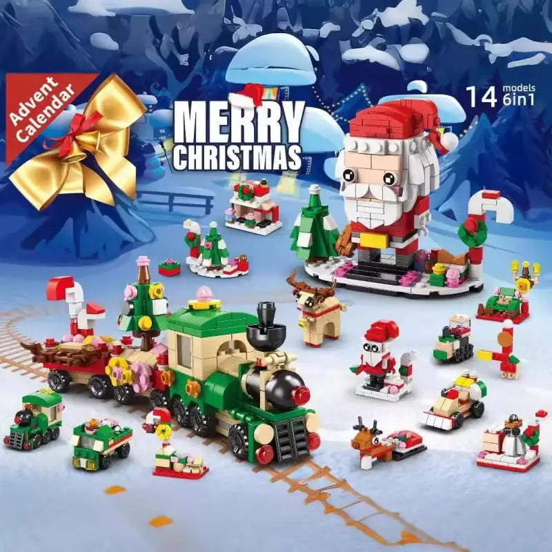 Festive Countdown Building Block Set for Kids 6+