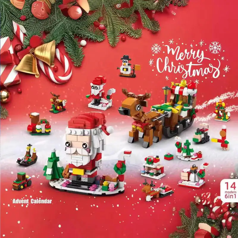 Festive Countdown Building Block Set for Kids 6+