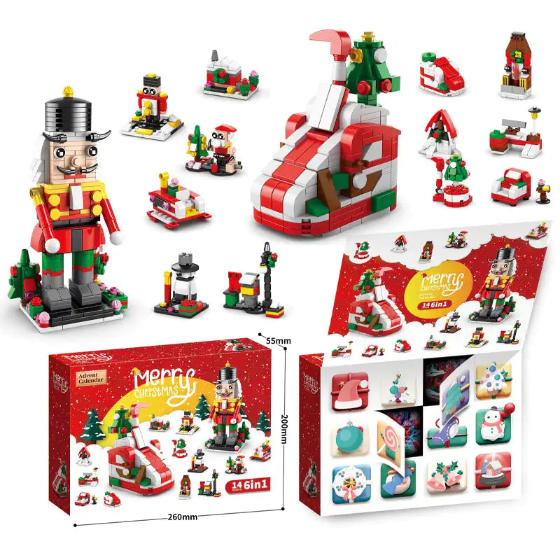 Festive Countdown Building Block Set for Kids 6+