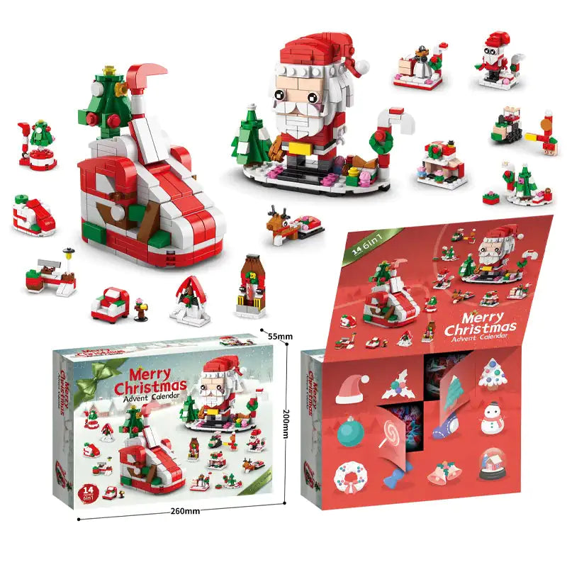 Festive Countdown Building Block Set for Kids 6+