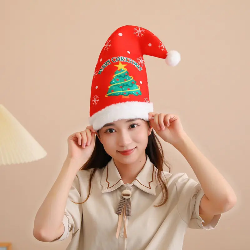 Women's Festive Conical Christmas Cap