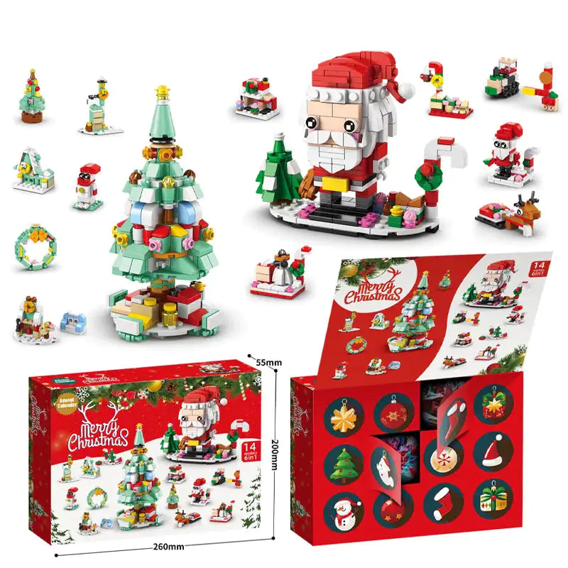 Festive Countdown Building Block Set for Kids 6+