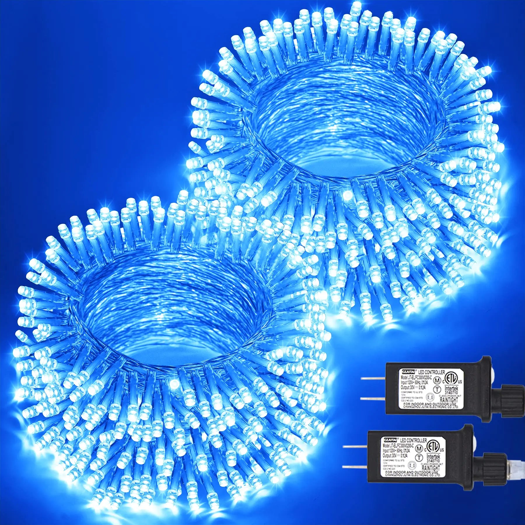 BlueGlow 100 LED Christmas String Lights 33ft